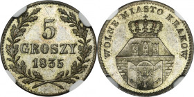 Free City of Krakau, 10 groszy 1835 - NGC MS63