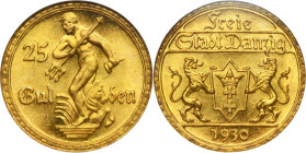 Free City of Danzig, 25 gulden 1930 - NGC MS66 2-ga nota