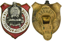 Commemorative badge of the Society for Cooperation and Legal Defense of Austrian and Hungarian Machinists