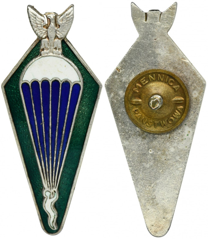 PRL, Parachute Jumper Badge model 1954 Badge of workmanship of the State Mint. D...