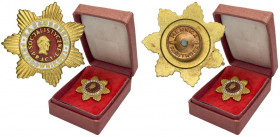 PRL, Gold Badge of Merit for the Leader of Socialist Labor with a box