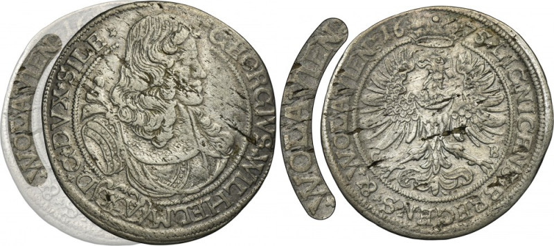 Silsia, Duchy of Liegnitz-Brieg-Wohlau, Georg Wilhelm, 15 Kreuzer Brieg 1675 CB ...