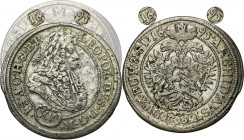 Silesia, Habsburg rule, Leopold I, 15 Kreuzer Brieg 1693 CB - RARE R2