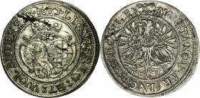 Silesia, Duchy of Liegnitz-Brieg-Wohlau, Luise von Anhalt-Dessau, 6 Kreuzer Brieg 1673 CB - UNLISTED