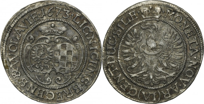 Silesia, Duchy of Liegnitz-Brieg-Wohlau, Luise von Anhalt-Dessau, 6 Kreuzer Brie...