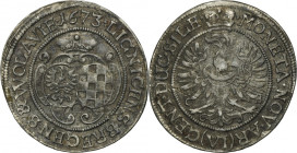 Silesia, Duchy of Liegnitz-Brieg-Wohlau, Luise von Anhalt-Dessau, 6 Kreuzer Brieg 1673 CB R