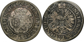Silsia, Duchy of Liegnitz-Brieg-Wohlau, Louise von Anhalt-Dessau, 6 Kreuzer Brieg 1673 R