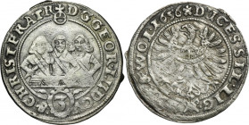 Silesia, Duchy of Liegnitz-Brieg-Wohlau, Georg III, Ludwig IV, Christian, 3 Kreuzer Brieg 1656 R7