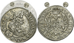 Silesia, Habsburg rule, Leopold I, 3 Kreuzer Brieg 1702 CB R1