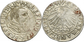 Silesia, Duchy of Liegnitz-Brieg-Wohlau, Friedrich II, Groschen Leignitz 1544 - RARE