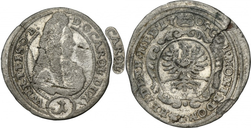 Silesia, Duchy of Oels, Karl Friedrich, 1 Kreuzer Oels 1704 CVL - VERY RARE Very...