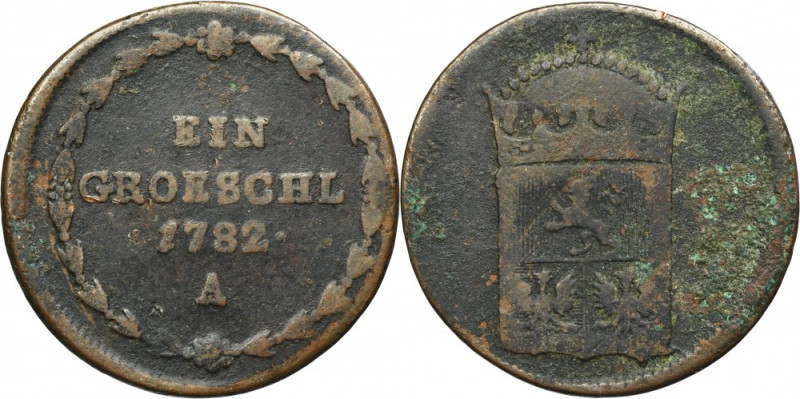 Silesia, Austrian partition, Joseph II, Gröschel Wien 1782 A - RARE Rare issue m...
