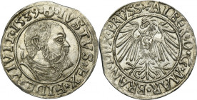 Duchy of Prussia, Albrecht Hohenzollern, Groschen Königsberg 1539 - PRVSS