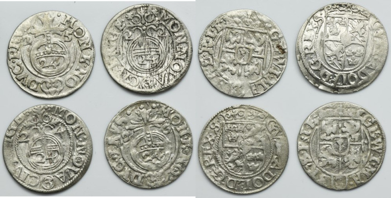 Set, Ducal Prussia and Riga under Sweden, 3 Polker 1622-1626 (4 pcs.) Set of fou...