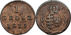 Duchy of Warsaw, 1 groschen Warsaw 1811 IS