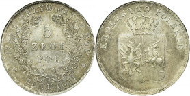 November Uprising, 5 zloty Warsaw 1831 KG