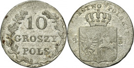 November Uprising, 10 groschen Warsaw 1831 KG R