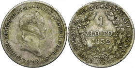 Kingdom of Poland, 1 zloty Warsaw 1832 KG