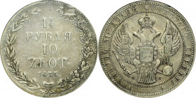 1 1/2 rubel = 10 zloty Petersburg 1835 НГ