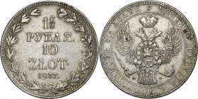 1 1/2 rubel = 10 zloty Warsaw 1837 MW