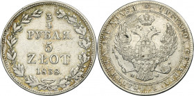 3/4 rouble = 5 zloty Warsaw 1838 MW