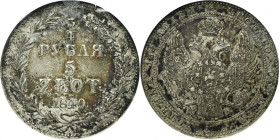 3/4 rouble = 5 zloty Warsaw 1840 MW