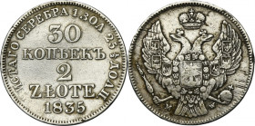 30 kopeck = 2 zloty Warsaw 1835 MW