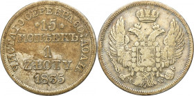 15 kopeck = 1 zloty Warsaw 1835 MW