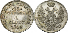 15 kopeck = 1 zloty Warsaw 1836 MW