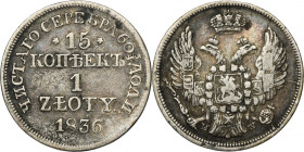 15 kopeck = 1 zloty Warsaw 1836 MW