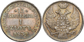 15 kopeck = 1 zloty Warsaw 1839 MW