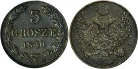 3 groschen Warsaw 1840 MW