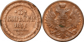 3 Kopeck Warsaw 1856 BM - RARE