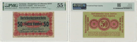 Posen, 50 Kopecks 1916 - long clause (P2b) - PMG 55 EPQ - RARE