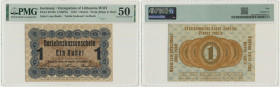 Posen, 1 Ruble 1916 - long clause (P3a) - PMG 50 - RARE