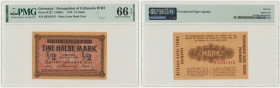 Kowno, 1/2 mark 1918 - B - PMG 66 EPQ MAX