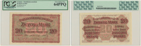 Kowno, 20 Mark 1918 - B - PCGS 64 PPQ