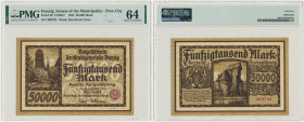 Danzig, 50.000 Mark 1923 - PMG 64