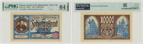 Danzig, 10.000 Mark 1923 - PMG 64 EPQ