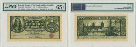Danzig, 10 milion Mark 1923 - without prefix - PMG 65 EPQ 2-ga nota