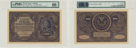 1.000 marek 1919 - III Serja Ł - PMG 66 EPQ - polska litera 2-ga nota