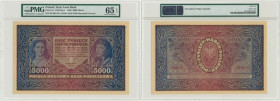5.000 marek 1920 - II Serja X - PMG 65 EPQ
