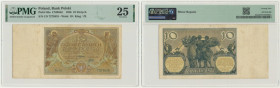 10 złotych 1926 - Ser.CO. - PMG 25