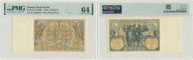 10 złotych 1929 - Ser. FV. - PMG 64