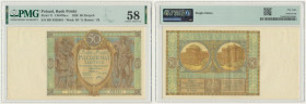 50 złotych 1929 - Ser.B.D. - PMG 58 - rzadsza odmiana z kropką