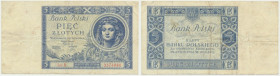 5 złotych 1930 - Ser.B - rzadka odmiana jednoliterowa
