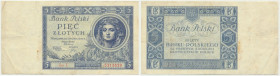 5 złotych 1930 - Ser.T - rzadka odmiana jednoliterowa