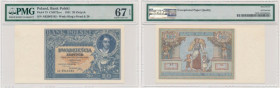 20 złotych 1931 - AB - PMG 67 EPQ 2-ga nota