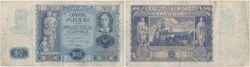 Fałszerstwo 20 złotych 1940 na banknocie 20 złotych 1936 z odbitką gajowego