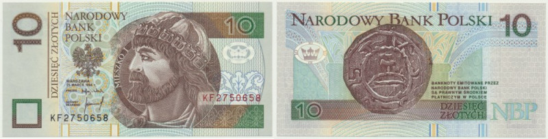 10 złotych 1994 - KF - &nbsp; Emisyjny stan zachowania.
Reference: Miłczak 196b...